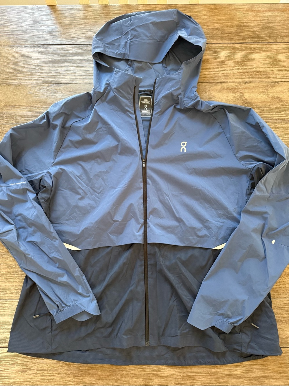 ON - Women’s Lightweight  Navy Hooded Windbreaker Jacket